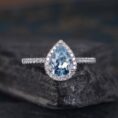 Pear Cut Halo Ring