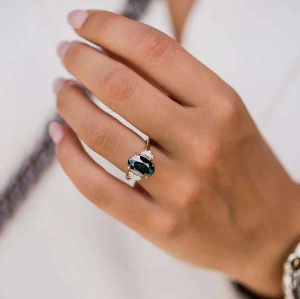 Oval Three Stone Ring