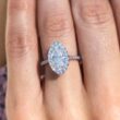 Marquise Halo Engagement Ring