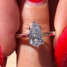 Pear Solitaire Promise Ring