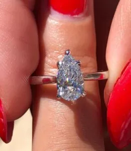 Pear Solitaire Promise Ring