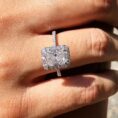 Radiant Halo Engagement Ring