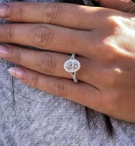 Oval Halo Engagement Ring