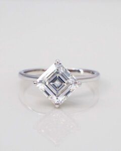 Simple 2.5Ct White Asscher Cut Solitaire Engagement Ring | Prefect Promise Ring For Her