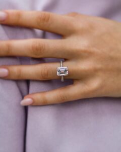 2.8Ct White Emerald Cut Solitaire Birthday Gift Ring | Promise Engagement Ring