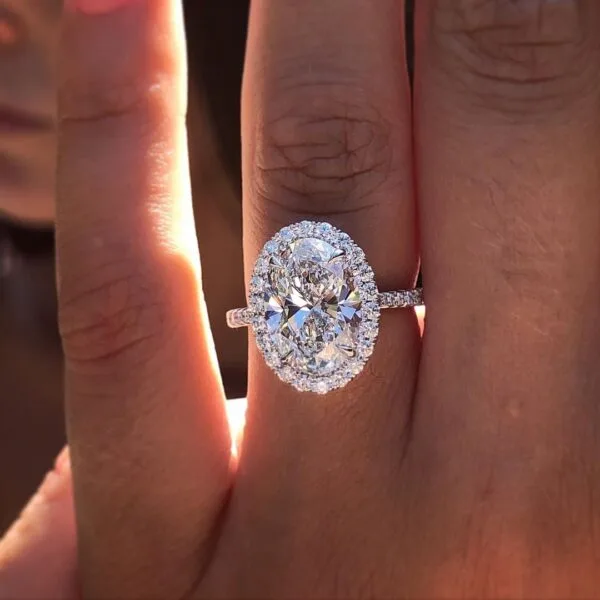 Oval Halo Engagement Ring