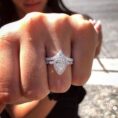 Pear Halo Ring Set