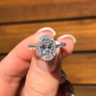 Oval Cut Halo Promise Ring