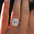 Emerald Cut Halo Wedding Ring
