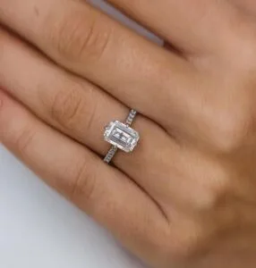 Emerald Solitaire Birthday Ring