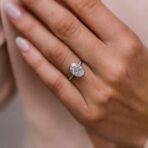 White Oval Bezel Ring