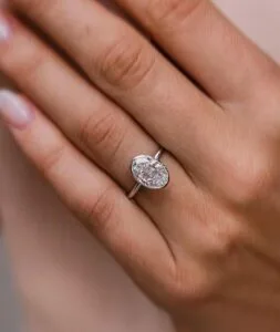 Oval Bezel Anniversary Ring