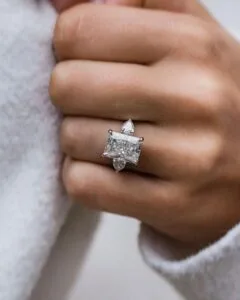 Radiant Cut Wedding Ring