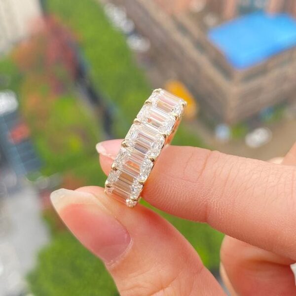2Ct White Round Cut Prong Engagement Band | Anniversary Gift Band For Women - Image 2
