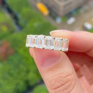 2Ct White Round Cut Prong Engagement Band | Anniversary Gift Band For Women