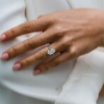 Oval Solitaire Halo Ring