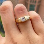 Round Bezel Engagement Ring