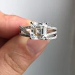 Asscher Solitaire Engagement Ring