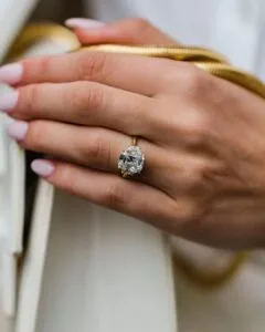 2.40Ct White Cushion Cut Three Stone Wedding Ring | Engagement Gift Ring