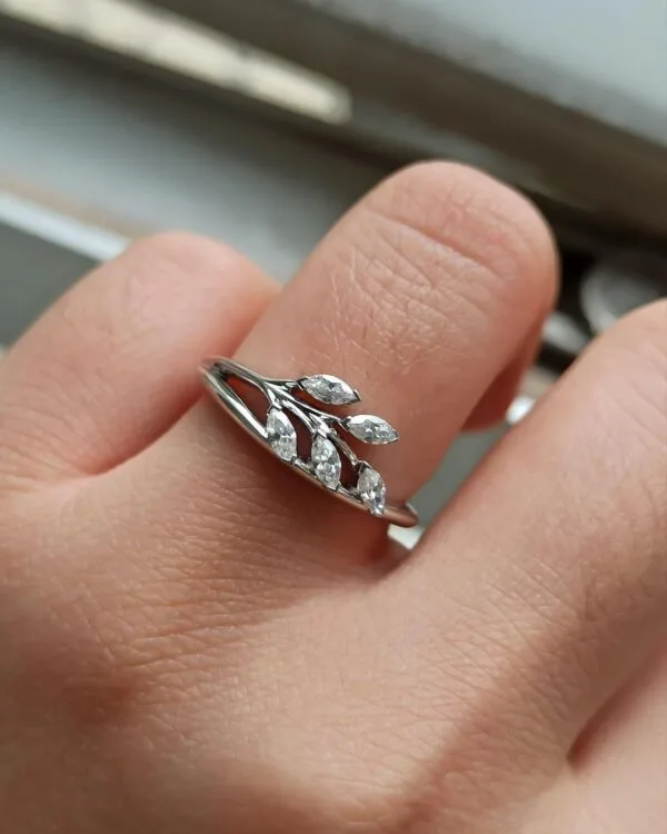 Marquise Solitaire Anniversary Ring