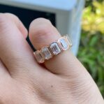 Emerald Bezel Wedding Band
