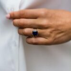 Emerald Solitaire Engagement Ring