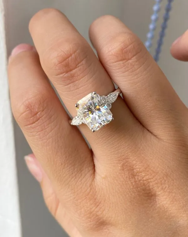 Radiant Solitaire Anniversary Ring