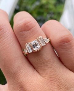 Emerald Solitaire Engagement Ring