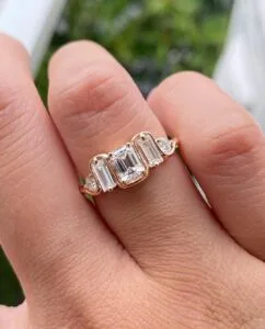 Emerald Solitaire Engagement Ring