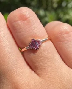 Baguette Half Bezel Ring