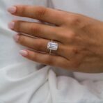 Emerald Solitaire Engagement Ring