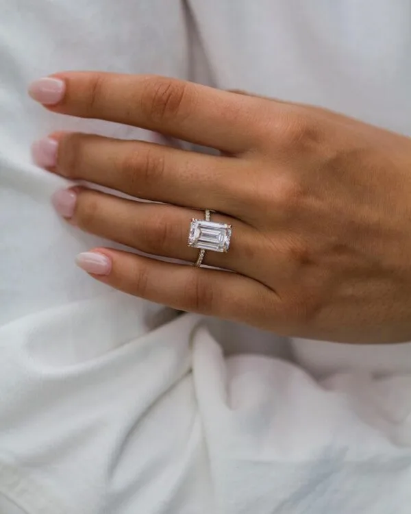 Emerald Solitaire Engagement Ring