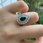 Green Pear Promise Ring