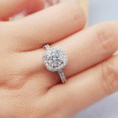 Round halo birthday ring