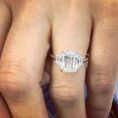 Emerald Cut Three Stone Ring