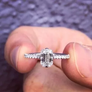 Emerald Solitaire Engagement Ring