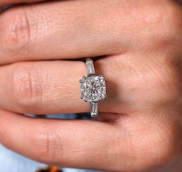 Cushion Solitaire Anniversary Ring