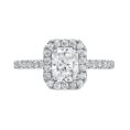 Radiant Halo Engagement Ring