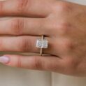 Radiant Solitaire Anniversary Ring