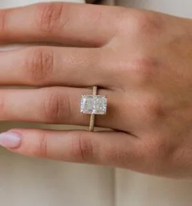 Radiant Solitaire Anniversary Ring