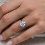 White Round Solitaire Ring