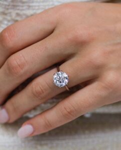 White Round Solitaire Ring