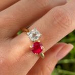Cushion Two Stone Ring