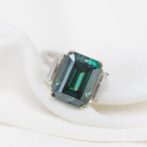 Green Emerald Anniversary Ring