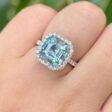 Asscher Halo Engagement Ring