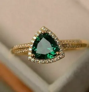 Trillion Halo Anniversary Ring