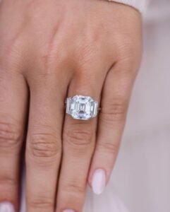 Asscher Three Stone Ring