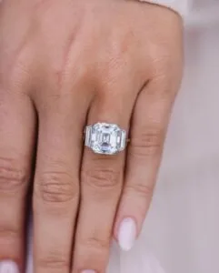Asscher Three Stone Ring