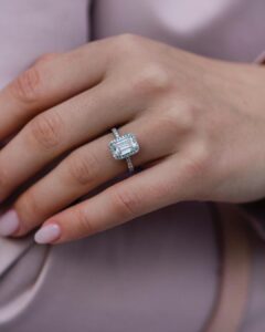 White Emerald Wedding Ring