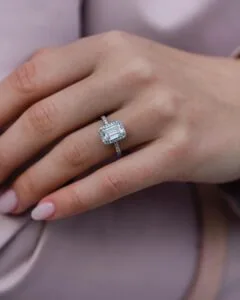White Emerald Wedding Ring
